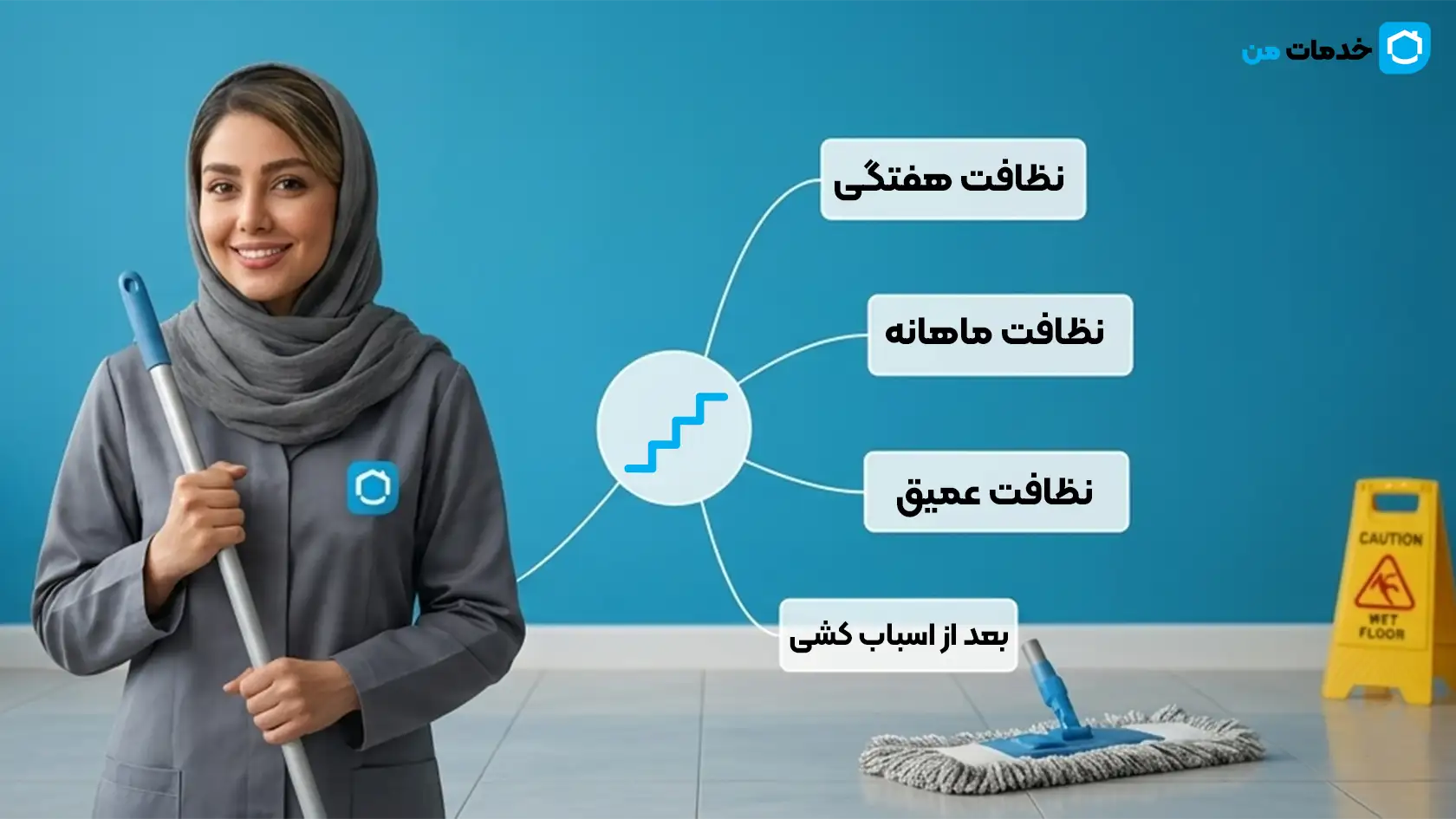 انواع سرویس نظافت راه پله