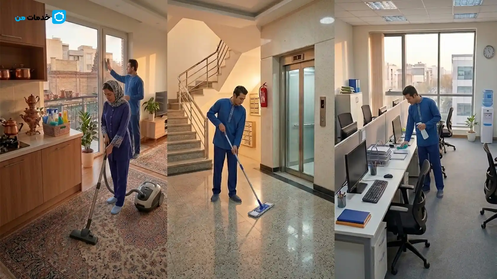 خدمات نظافت در پیروزی؛ از منزل تا شرکت و مشاعات ساختمان