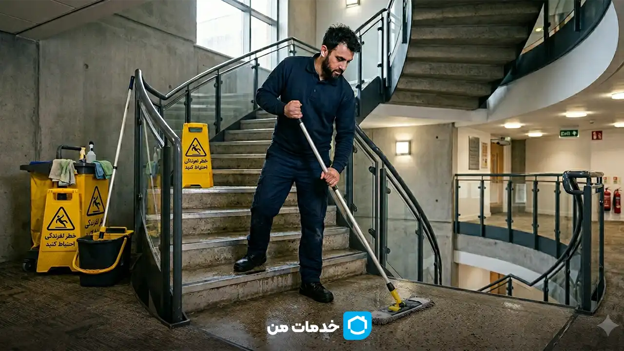 کارگر نظافت راه پله | خدمات من